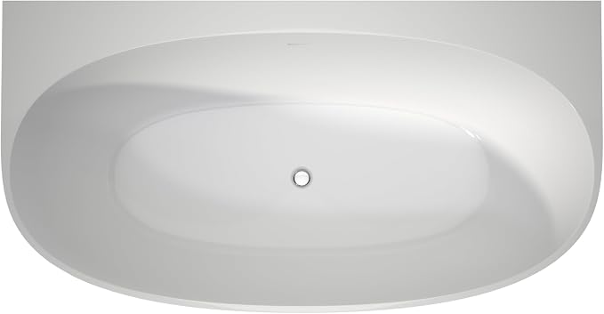 67" Acrylic Back-to-Wall Bathtub, Freestanding Bathtubs, Stand Alone Tub - Image 6
