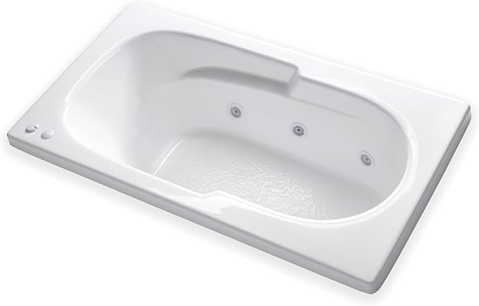 Carver Tubs - AR6032 - Modern Acrylic Fiberglass Whirlpool Tub Water Massage - Image 3