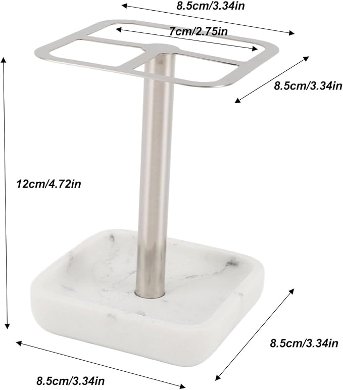 Stainless Steel Toothbrush Holder, Toothbrush and Toothpaste Stand, Bathroom - Image 2