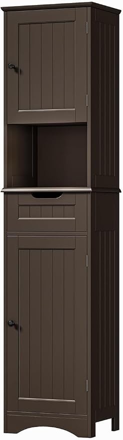 Bealife 67" H Tall Bathroom Storage Cabinet, Tall and Narrow Linen Storage - Image 9