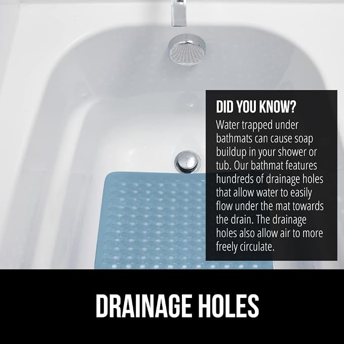 GORILLA GRIP Patented Bath Tub Shower Mat, Machine Washable Bathtub Floor Liner - Image 4