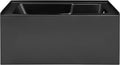 Voltaire 54 in. x 30 in. Acrylic Matte Black, Right-Hand Drain, Apron Bathtub by SwissMadison