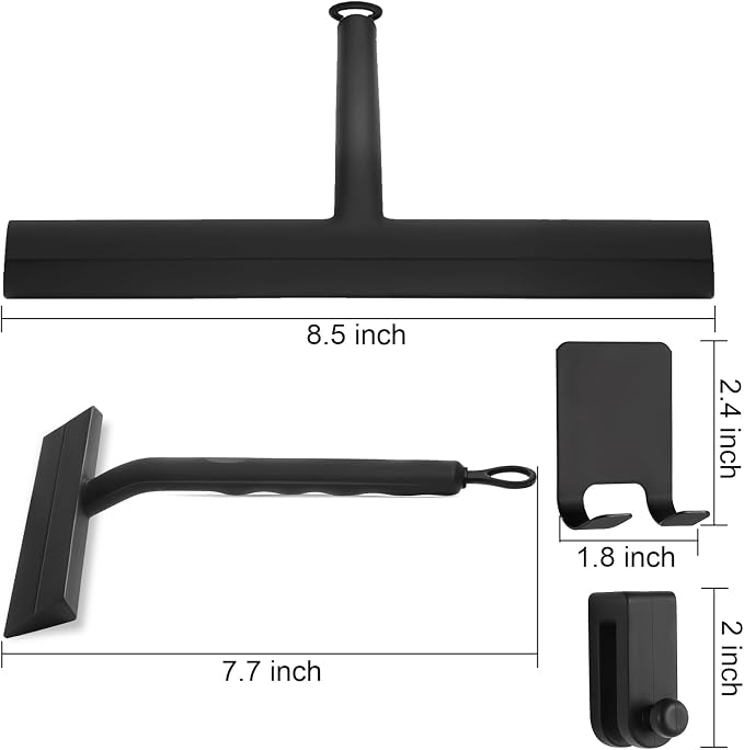 Shower Squeegee for Glass Doors, 8.5" Slicone Squeegee for Shower Glass Door - Image 6