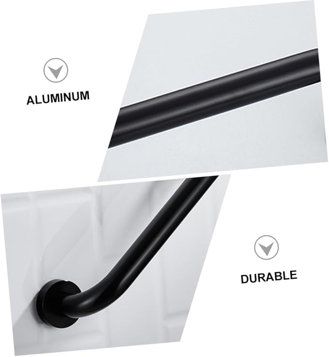 2pcs Wall-Mounted Anti-Slip Bathtub Grab Bars Space Aluminum Safety Handrails - Image 9