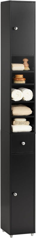 SoBuy Narrow Bathroom Storage Cabinet, Tall Slim Bathroom Organizers and Storage by Haotian
