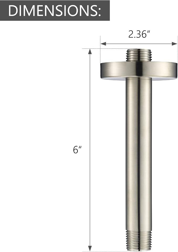 RP61058-SS for 6 inches Anti-leakage Ceiling Wall Mounted Shower Arm and - Image 3