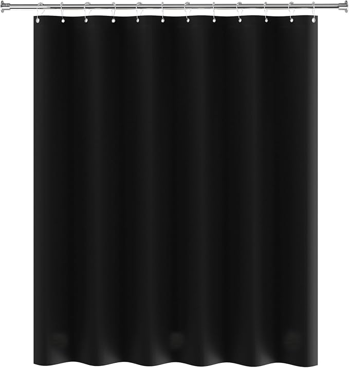 AmazerBath Plastic Shower Curtain Liner, 72 x Inches EVA 8G Heavy Duty Black - Image 9