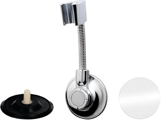 Spiderloc Flexible Shower Head Holder Bathroom Shower Suction Cups Hook Dual by Unknown