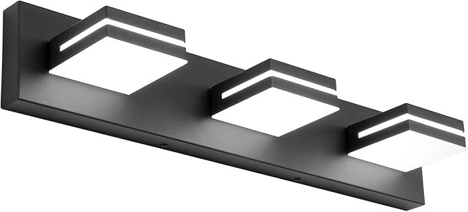 SineRise LED Modern Bathroom Vanity Light Fixtures, Matte Black Modern Acrylic by SINERISELIGHTING