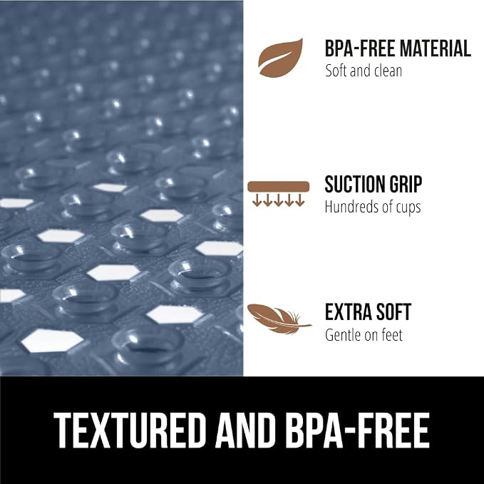 GORILLA GRIP Patented Square Shower Stall Mat, Small Bathtub Floor Mats - Image 5