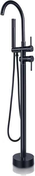 Floor Mount Bathtub Faucet，Matte Black，Freestanding Tub Faucet ，High Flow Dual by Unknown