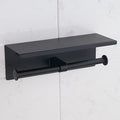 BGL Toilet Paper Holder with Shelf Matte Black, 304 Stainless Steel Wall Mount by BGL