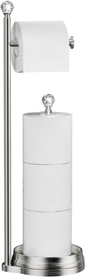 Toilet Paper Holder for Bathroom, Heavy Weighted Metal Free Standing Toilet by Kasunto