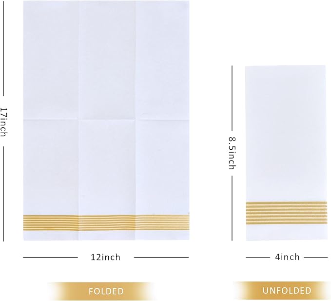 LITOPAK 300 Pack Disposable Guest Towels, Disposable Hand Towels - Image 2