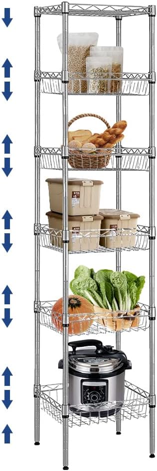 BNSPLY 6 Tier Wire Shelving Unit by BNSPLY