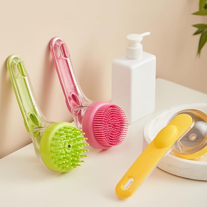 Pet Bath Brush with Silicone Bristles – Grooming Massage Tool with Liquid - Image 7