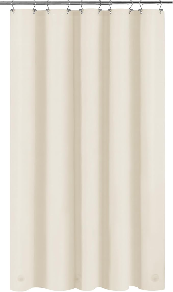 Barossa Design 54W x 78H Stall Shower Curtain Liner Beige - Image 7