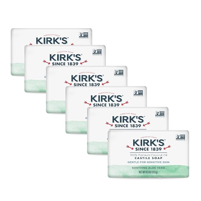 Kirk's Castile Bar Soap for Men, Women & Children by Kirks