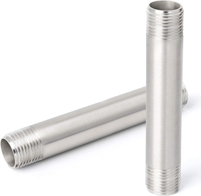 TAISHER 2Pcs Stainless Steel Pipe Fittings, 1/2" NPT x 1/2" NPT Male Threaded - Image 7