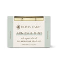 Olivia Care Arnica & Mint All Natural Bar Soap Set, Organic Olive Oil, by OLIVIACARE