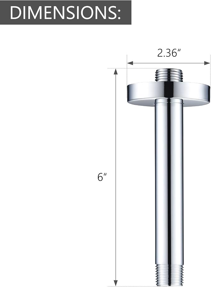 RP61058 Replacement for Delta 6 inches Anti-leakage Ceiling Wall Mounted Shower - Image 7