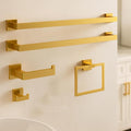 5-Piece Bathroom Hardware Set， Brushed Gold Bathroom Accessories 304 Stainless by indare