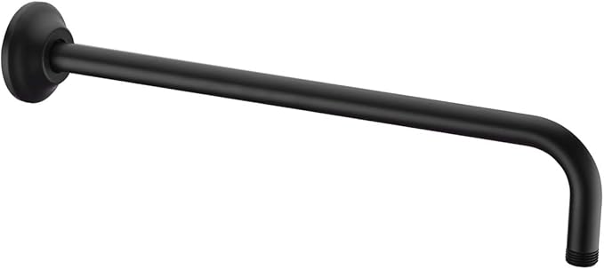 BESTILL 16 Inch L-Shaped Shower Head Extension Arm, Shower Arm and Flange by BESTILL