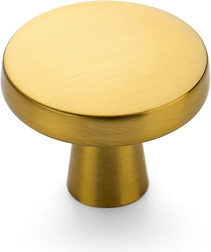 Ravinte 15 Pack Drawer Pulls 1-1/4 Inch Brushed Brass Kitchen Cabinet Knobs by Ravinte