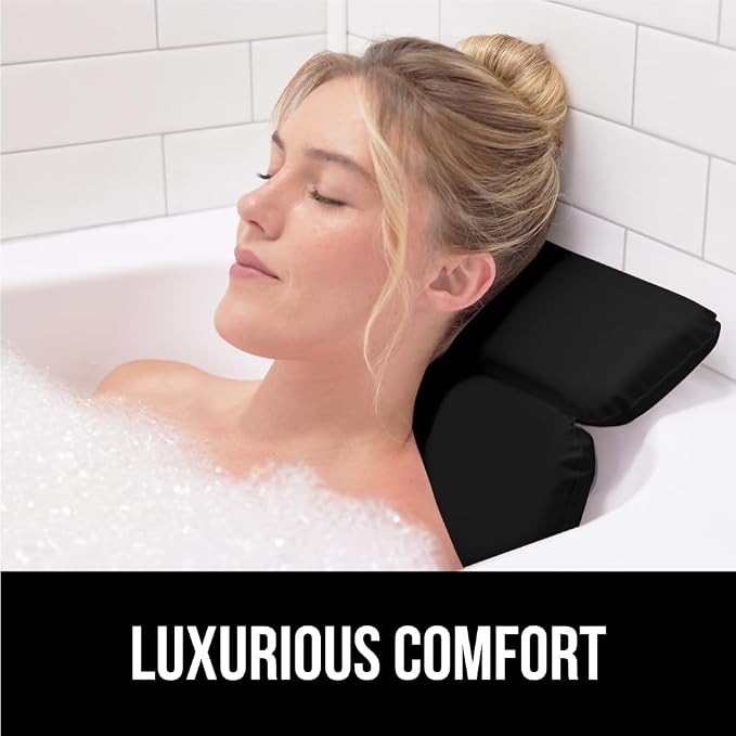 GORILLA GRIP Bath Pillow for Tub, Improved Suction Cups, Luxury Bathtub Pillows - Image 3