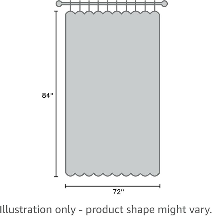 Gibelle Extra Long Shower Curtain 72 x 84, Tall Waffle Weave Textured Fabric - Image 7