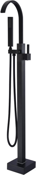Freestanding Bathtub Faucet Tub Filler Black Floor Mount Single Handle by ArtiquaSanitaryWare