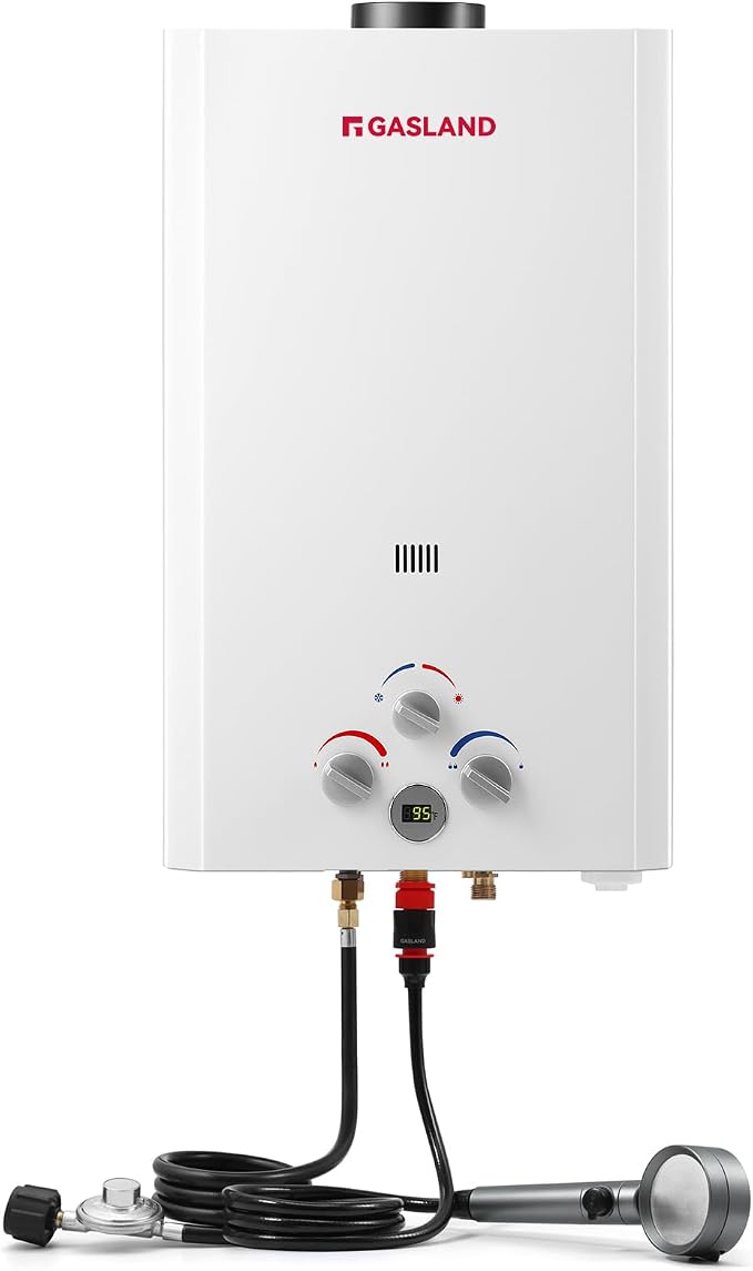 GASLAND 4.22GPM Outdoor Propane Tankless Water Heater, 16L Gas Outdoor Shower by GASLAND