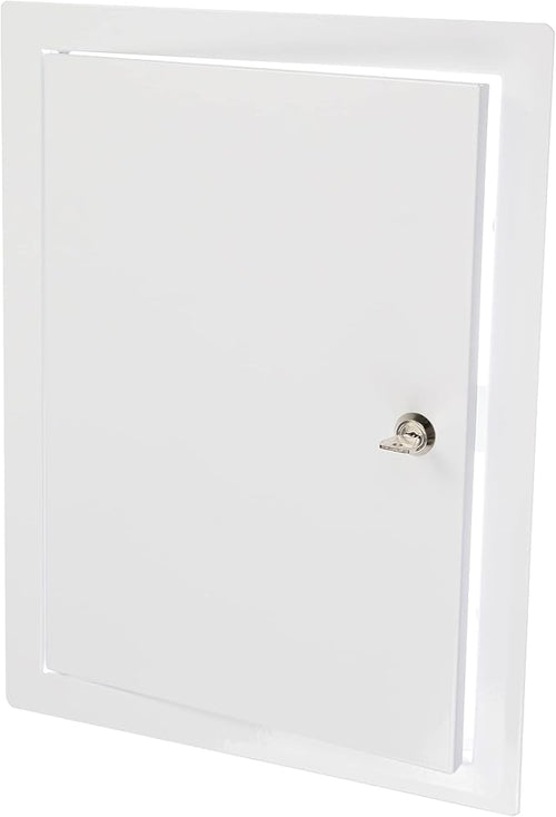 10" x 16" Lockable White Metal Access Panel by Unknown