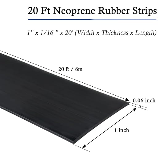 Neoprene Rubber Strips Self Adhesive Solid Rubber Sheets, Rolls & Strips - Image 6