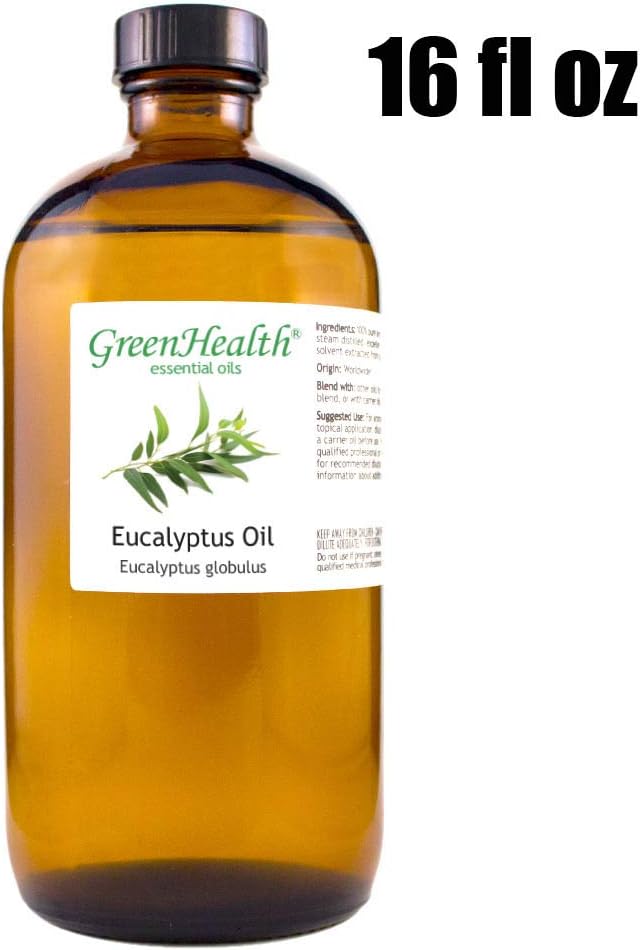 GreenHealth Eucalyptus Essential Oil – 16 fl oz – 100% Pure & Natural – Bulk - Image 3