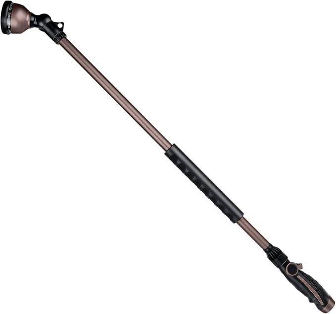RESTMO 36”Long Watering Wand, 180° Swivel Head Metal Garden Hose Wand by Restmo