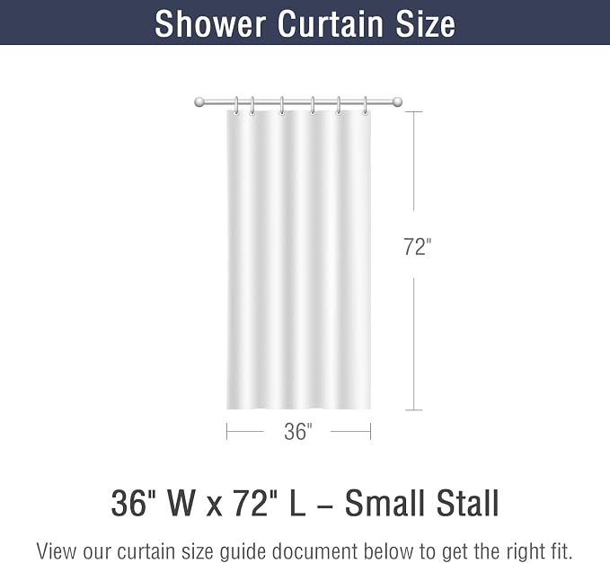 Gibelle Small Stall Shower Curtain 36 x 72, Narrow Blue Ombre Shower Curtain - Image 7
