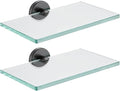 JQK Bathroom Glass Shelf Oil Rubbed Bronze, Tempered Glass Shower Storage 8 by by Homeimprovement