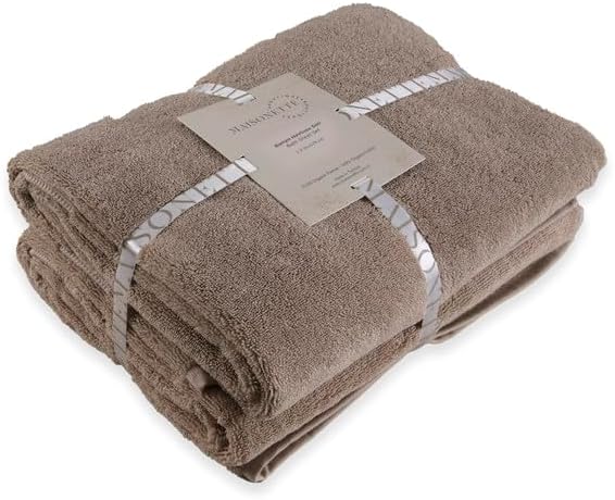 Maisonette Elegance 100% Organic Cotton Turkish Bath Towels, Soft & Absorbent - Image 2