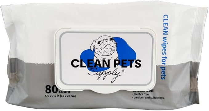 Unscented Pet Cleaning Wipes 80 Count No frangrance, Grooming Wipes by Unknown