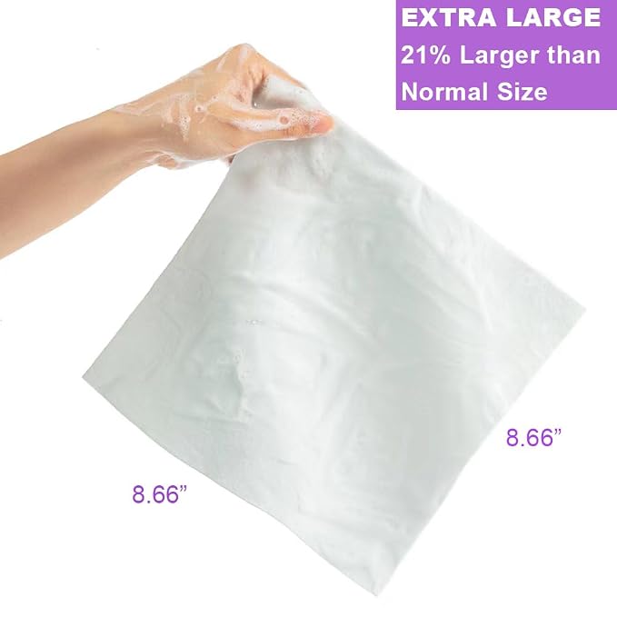 HYGIENJOY-21% Larger Rinse Free Bath Sponges - Image 2