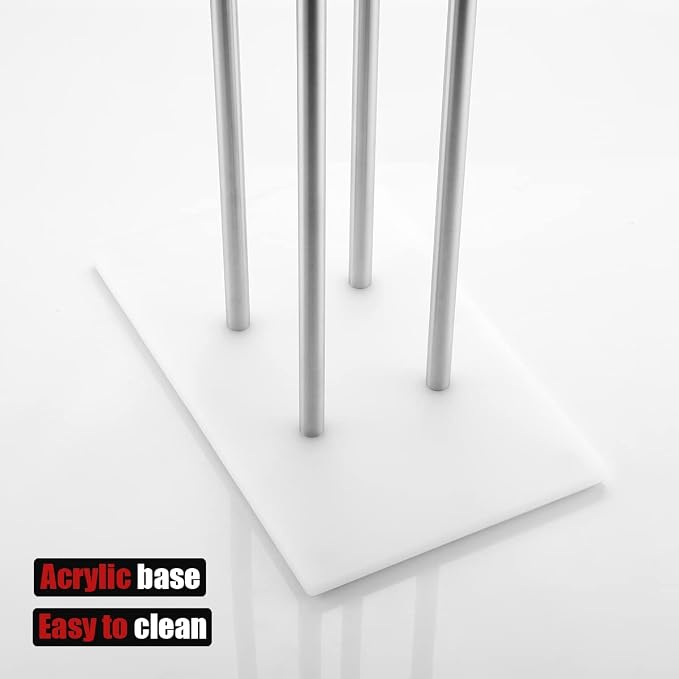 JQK Bath Towel Holder Stand Brushed, 30 Inch Free Standing Double Towel Rack - Image 7