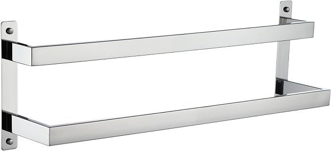 KOKOSIRI Towel Bars Bath Towel Holders 20-Inch Chrome Bathroom 2-Tiers Ladder by KOKOSIRI