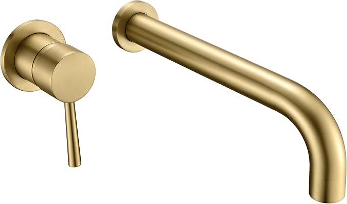 sumerain Tub Filler Wall Mount Roman Tub Faucet Brushed Gold Single Left-Handed by SUMERAINFAUCETS