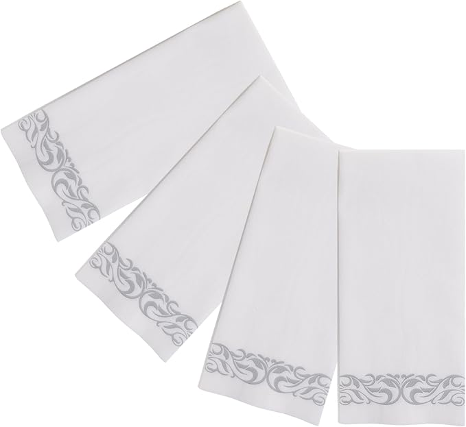 200 Disposable Hand Towels Soft and Absorbent Linen Feel Dinner Napkin Durable - Image 7