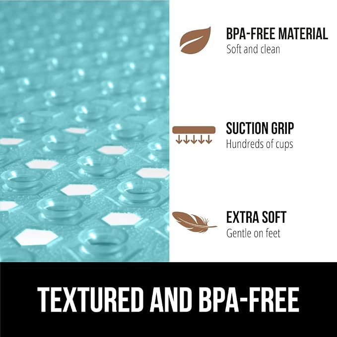 GORILLA GRIP Patented Square Shower Stall Mat, Small Bathtub Floor Mats - Image 5