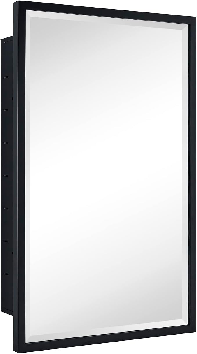 TEHOME Black Recessed Bathroom Medicine Cabinet - Image 6