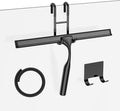 Black Shower Squeegee for Glass Door 12-Inch Bathroom Squeegee Window Wiper by SSTOOHL