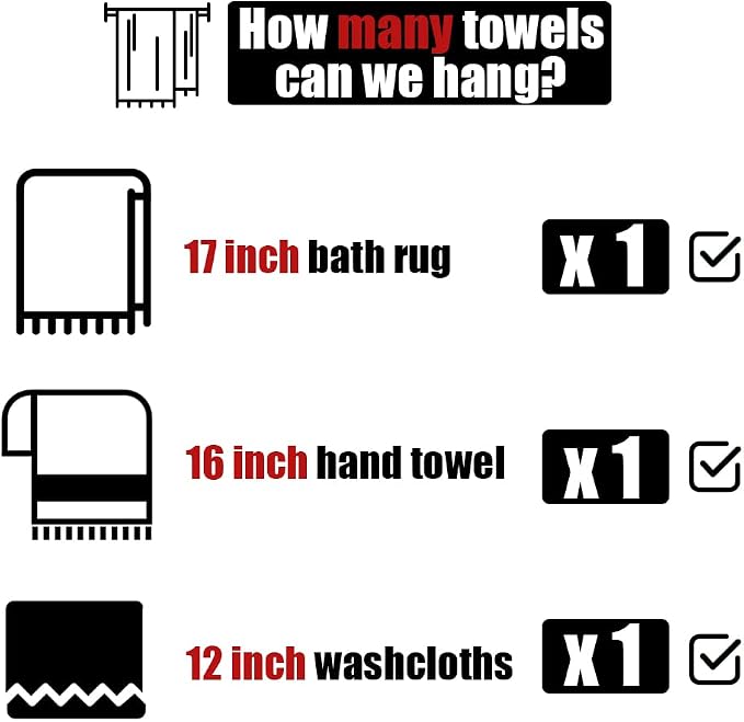 JQK Chrome Towel Bar, 20.5 Inch 304 Stainless Steel Thicken 0.8mm Towel Rack - Image 9