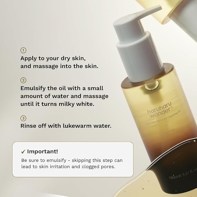 HARUHARU wonder Black Rice Moisture Cleansing Oil & 5.5 Soft Cleansing Gel - Image 5